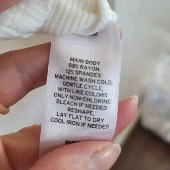 BP Women's Ivory Rayon/Spandex Ribbed Knit Short Sleeve Dress - Picture 7 of 9